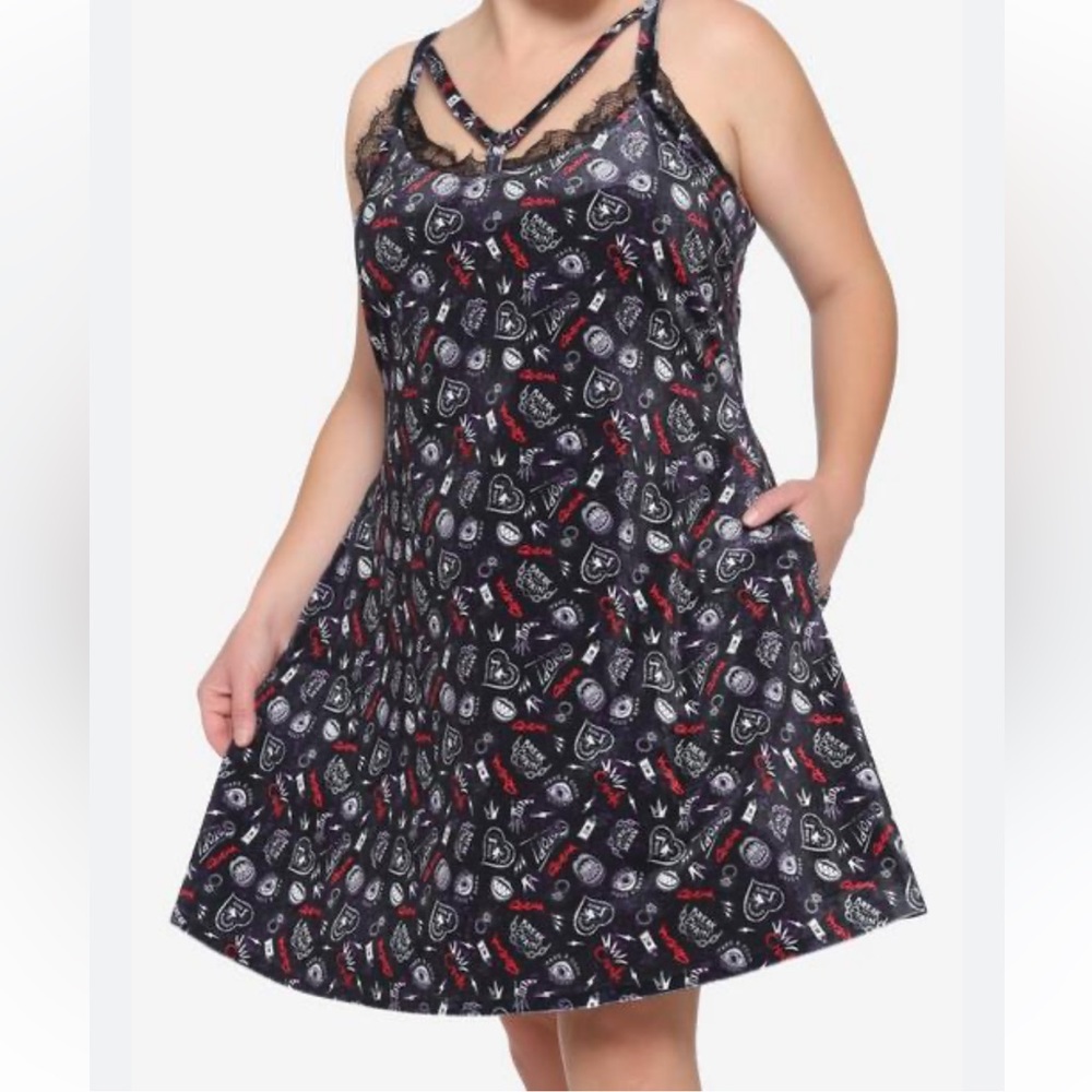 Her Universe Hot Topic Cruella Dress Velvet Mini Size 3X Disney